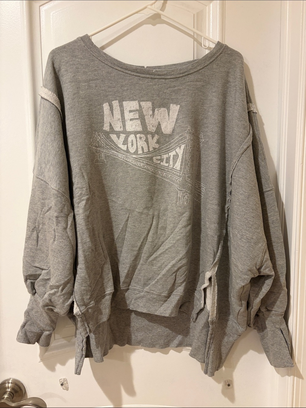 We The Free Grey 'New York City' Graphic Sweatshirt